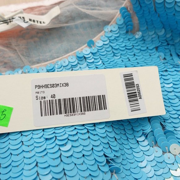 Sequin Dress Medium Mini Cocktail Striped Allover Pastel Candy Party Circus $595 - Picture 5 of 16